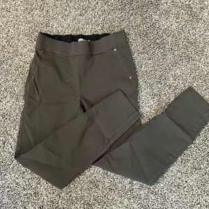 Olive green, small short, Maurices pull on dress pants
